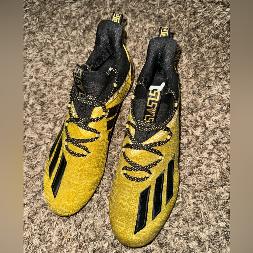 Gold and Black Adidas Cleats Men